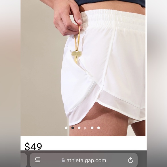 Athleta Mesh Racer Run Mid Rise 4” Short - Picture 6 of 7